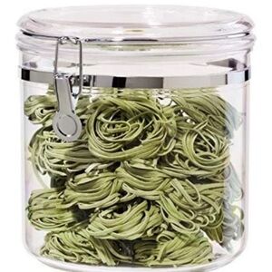 Oggi 150 oz Airtight Canister Clear Lid Clamp Stainless Steel Kitchen Storage